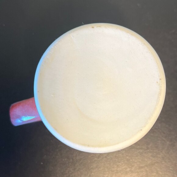 Artisan Handcrafted Cranberry Red Glaze Pottery Mug with Folded Overlap Wall - Picture 11 of 11